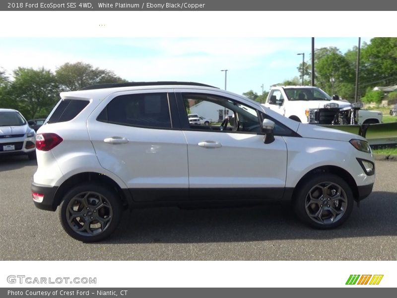 White Platinum / Ebony Black/Copper 2018 Ford EcoSport SES 4WD