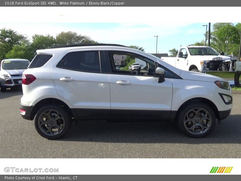 White Platinum / Ebony Black/Copper 2018 Ford EcoSport SES 4WD