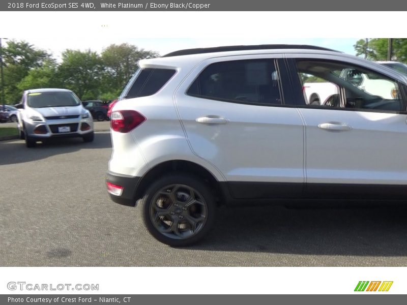White Platinum / Ebony Black/Copper 2018 Ford EcoSport SES 4WD