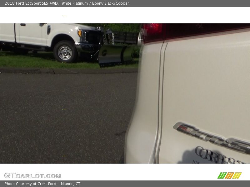 White Platinum / Ebony Black/Copper 2018 Ford EcoSport SES 4WD