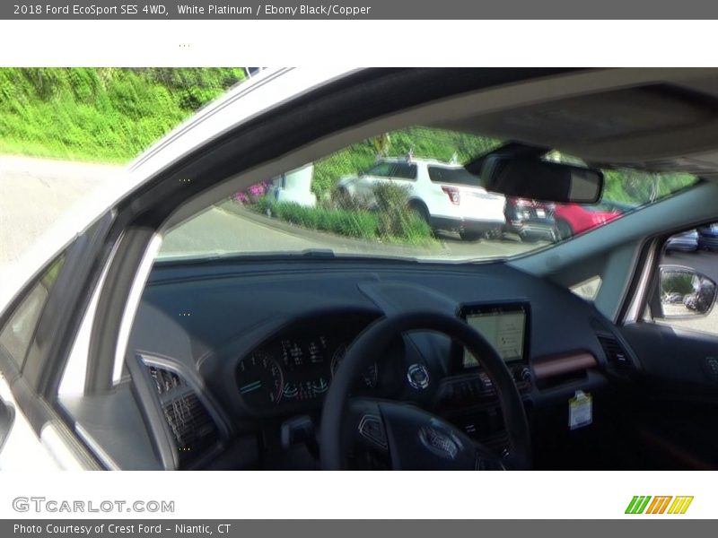 White Platinum / Ebony Black/Copper 2018 Ford EcoSport SES 4WD