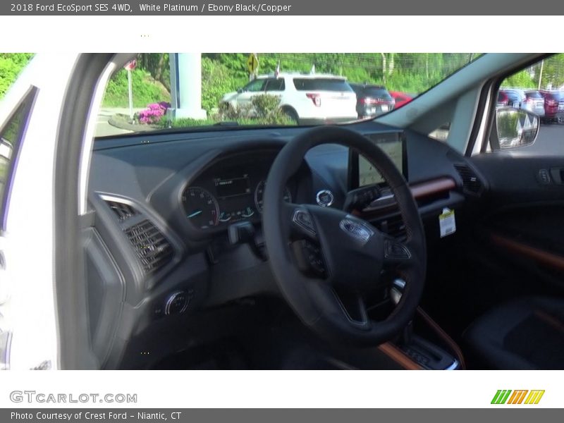 White Platinum / Ebony Black/Copper 2018 Ford EcoSport SES 4WD