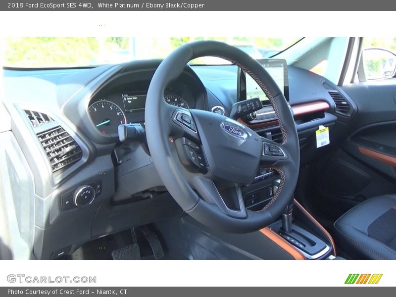 White Platinum / Ebony Black/Copper 2018 Ford EcoSport SES 4WD