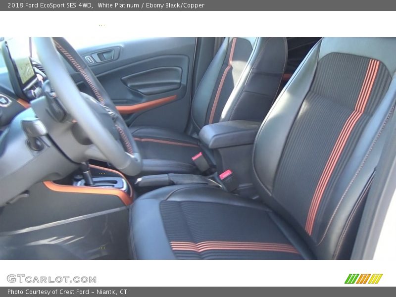 White Platinum / Ebony Black/Copper 2018 Ford EcoSport SES 4WD