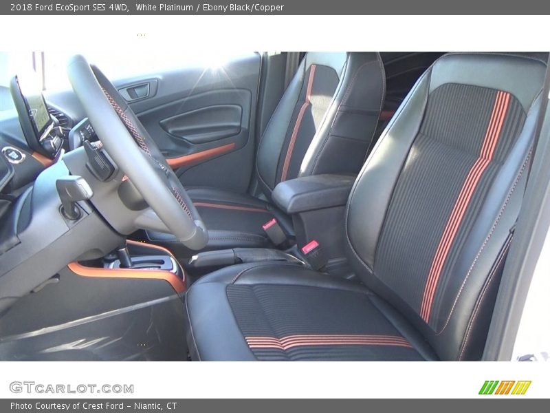 White Platinum / Ebony Black/Copper 2018 Ford EcoSport SES 4WD