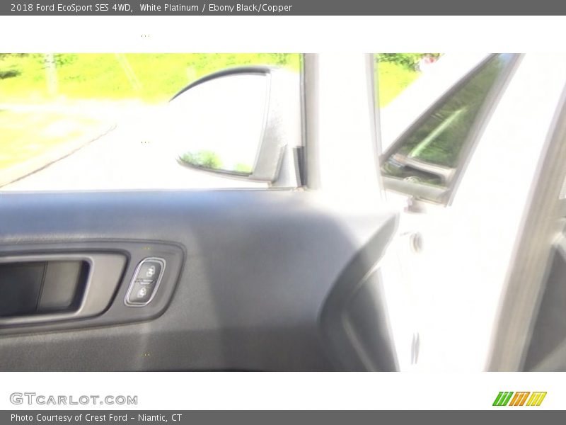 White Platinum / Ebony Black/Copper 2018 Ford EcoSport SES 4WD