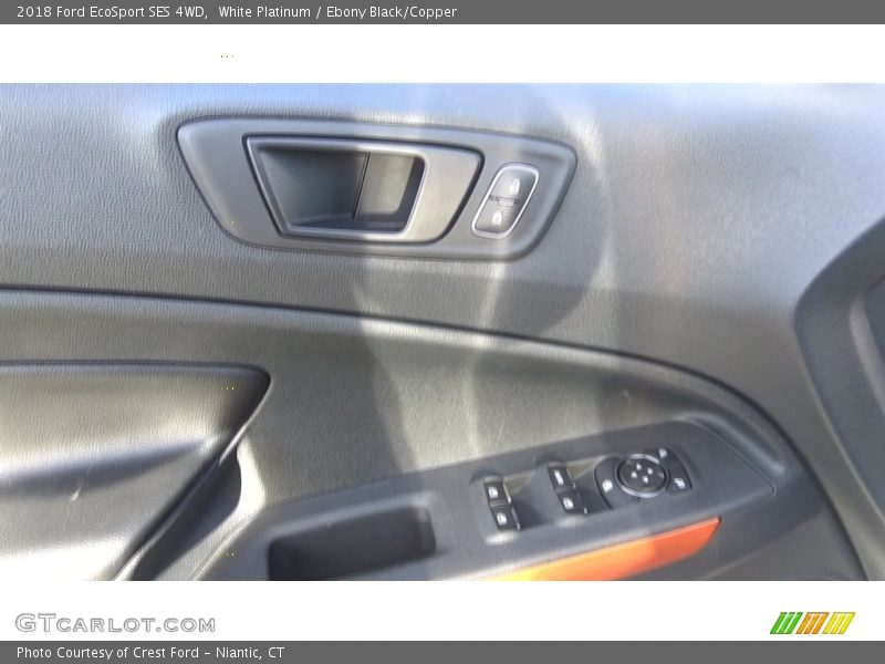 White Platinum / Ebony Black/Copper 2018 Ford EcoSport SES 4WD