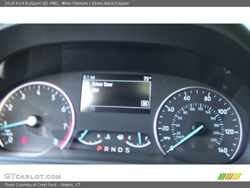 White Platinum / Ebony Black/Copper 2018 Ford EcoSport SES 4WD