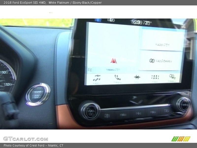 White Platinum / Ebony Black/Copper 2018 Ford EcoSport SES 4WD