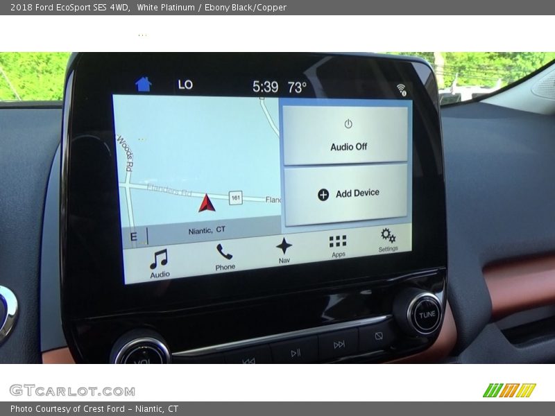 White Platinum / Ebony Black/Copper 2018 Ford EcoSport SES 4WD
