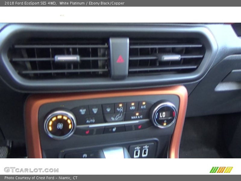White Platinum / Ebony Black/Copper 2018 Ford EcoSport SES 4WD