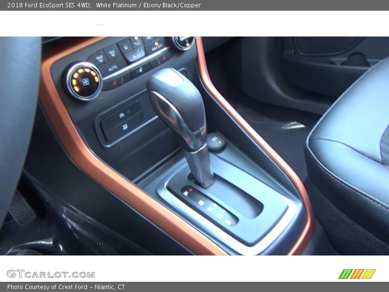 White Platinum / Ebony Black/Copper 2018 Ford EcoSport SES 4WD