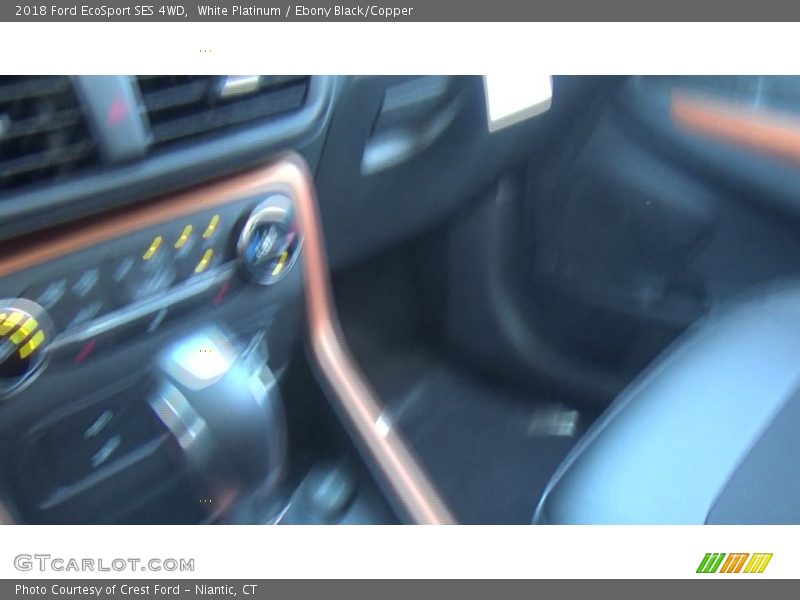 White Platinum / Ebony Black/Copper 2018 Ford EcoSport SES 4WD