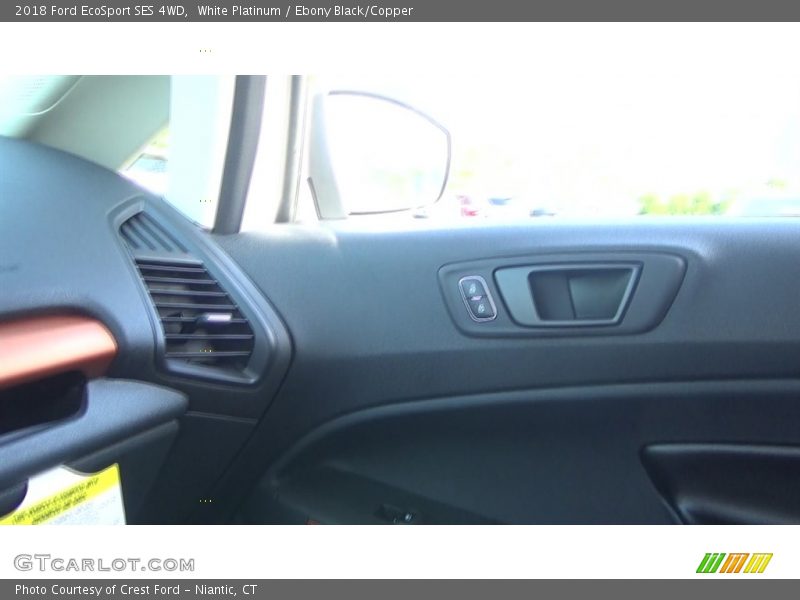White Platinum / Ebony Black/Copper 2018 Ford EcoSport SES 4WD