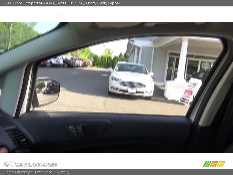 White Platinum / Ebony Black/Copper 2018 Ford EcoSport SES 4WD