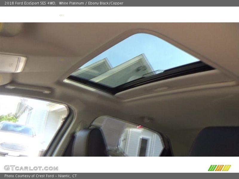 White Platinum / Ebony Black/Copper 2018 Ford EcoSport SES 4WD