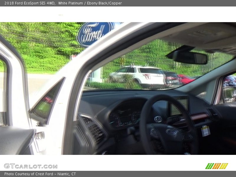 White Platinum / Ebony Black/Copper 2018 Ford EcoSport SES 4WD
