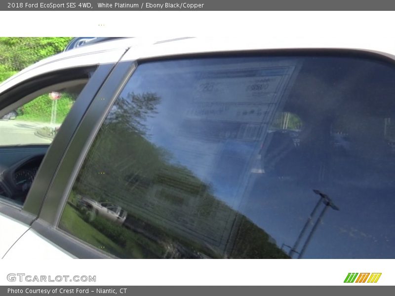 White Platinum / Ebony Black/Copper 2018 Ford EcoSport SES 4WD