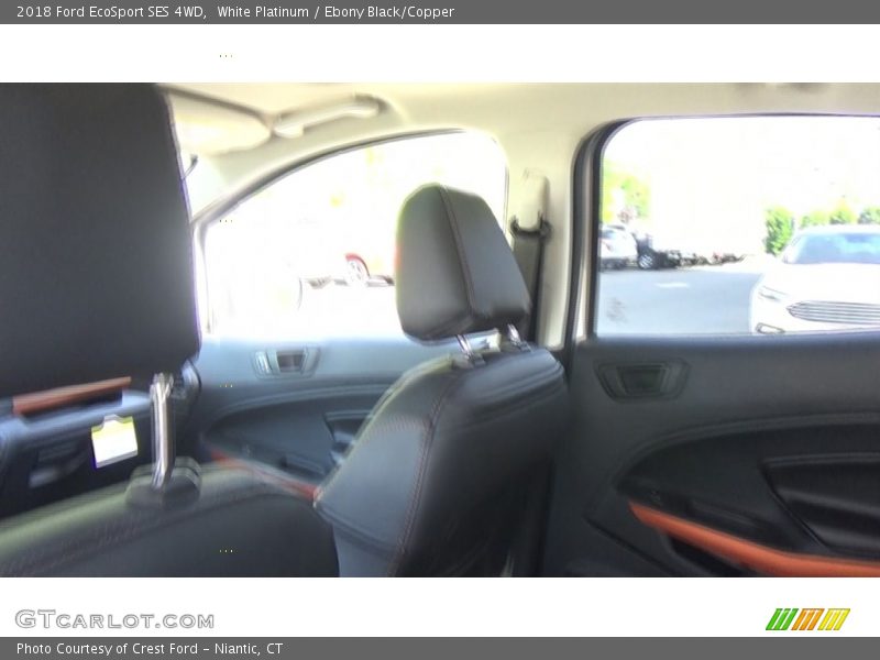 White Platinum / Ebony Black/Copper 2018 Ford EcoSport SES 4WD