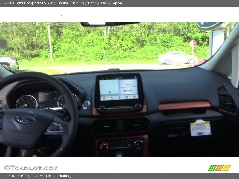 White Platinum / Ebony Black/Copper 2018 Ford EcoSport SES 4WD