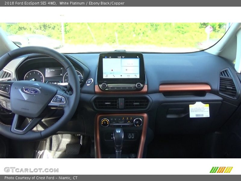 White Platinum / Ebony Black/Copper 2018 Ford EcoSport SES 4WD
