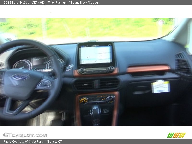 White Platinum / Ebony Black/Copper 2018 Ford EcoSport SES 4WD