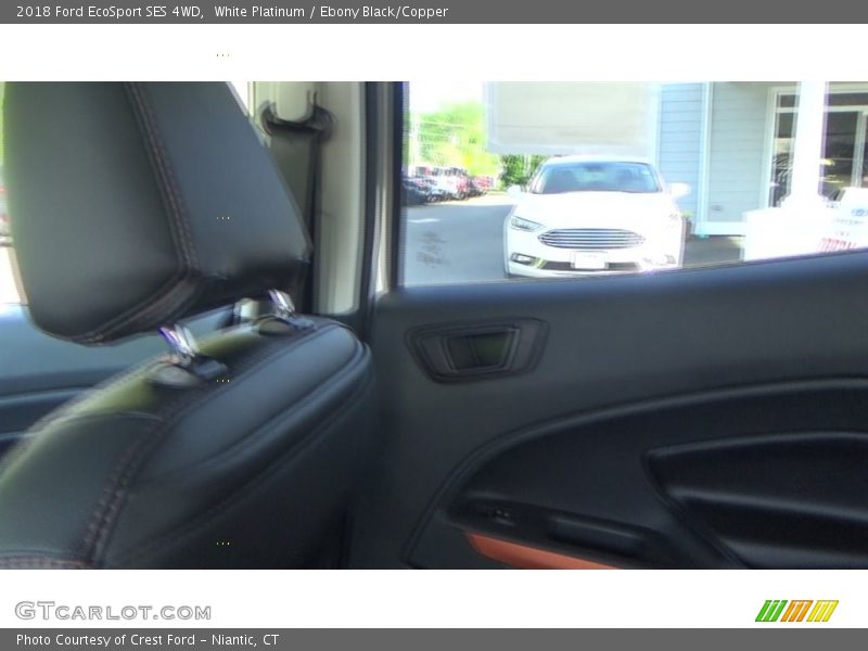 White Platinum / Ebony Black/Copper 2018 Ford EcoSport SES 4WD