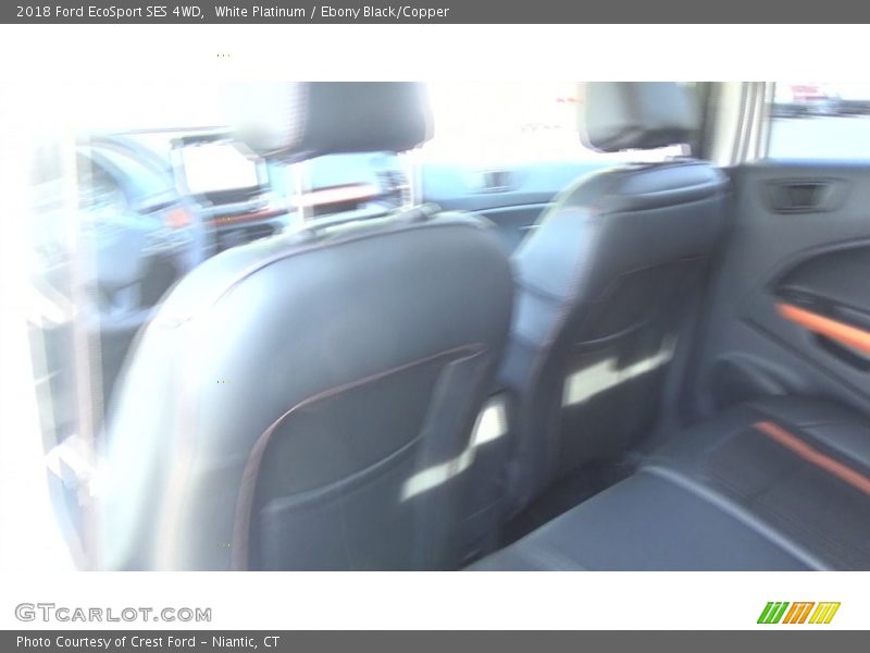 White Platinum / Ebony Black/Copper 2018 Ford EcoSport SES 4WD