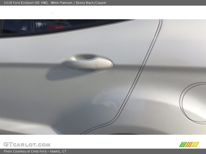 White Platinum / Ebony Black/Copper 2018 Ford EcoSport SES 4WD