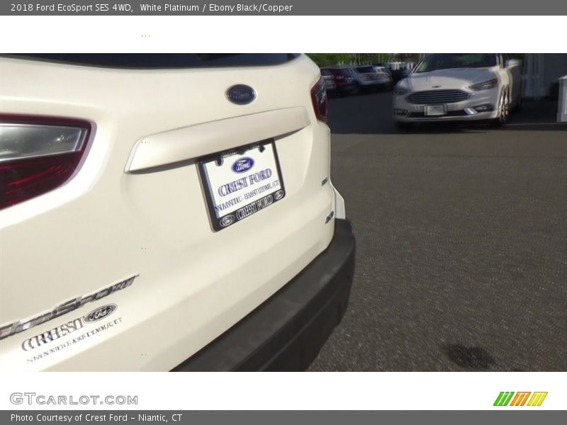White Platinum / Ebony Black/Copper 2018 Ford EcoSport SES 4WD