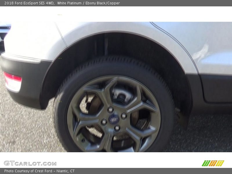White Platinum / Ebony Black/Copper 2018 Ford EcoSport SES 4WD