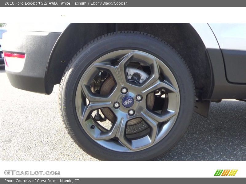 White Platinum / Ebony Black/Copper 2018 Ford EcoSport SES 4WD