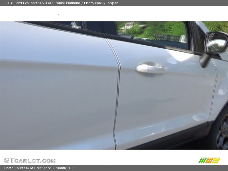 White Platinum / Ebony Black/Copper 2018 Ford EcoSport SES 4WD