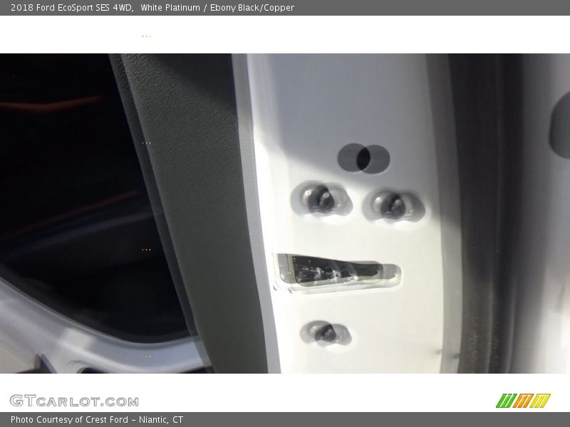 White Platinum / Ebony Black/Copper 2018 Ford EcoSport SES 4WD