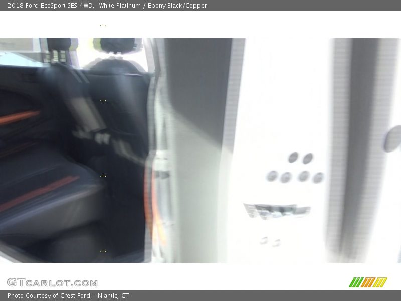 White Platinum / Ebony Black/Copper 2018 Ford EcoSport SES 4WD