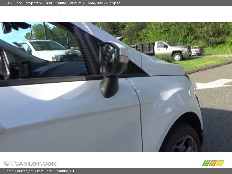 White Platinum / Ebony Black/Copper 2018 Ford EcoSport SES 4WD
