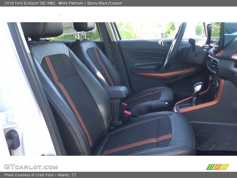 White Platinum / Ebony Black/Copper 2018 Ford EcoSport SES 4WD