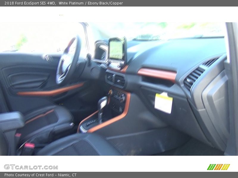 White Platinum / Ebony Black/Copper 2018 Ford EcoSport SES 4WD