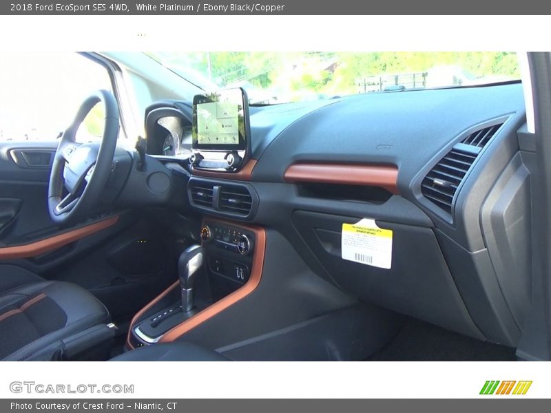 White Platinum / Ebony Black/Copper 2018 Ford EcoSport SES 4WD