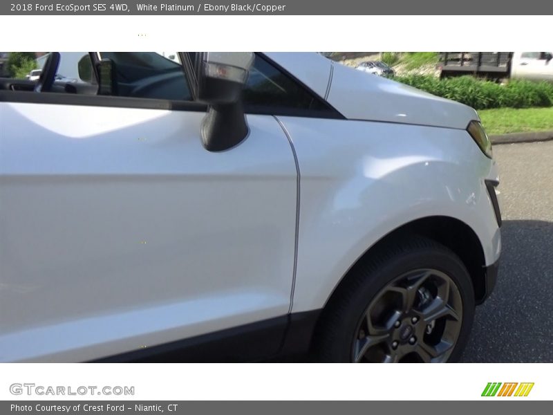 White Platinum / Ebony Black/Copper 2018 Ford EcoSport SES 4WD