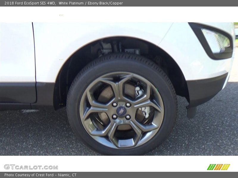 White Platinum / Ebony Black/Copper 2018 Ford EcoSport SES 4WD