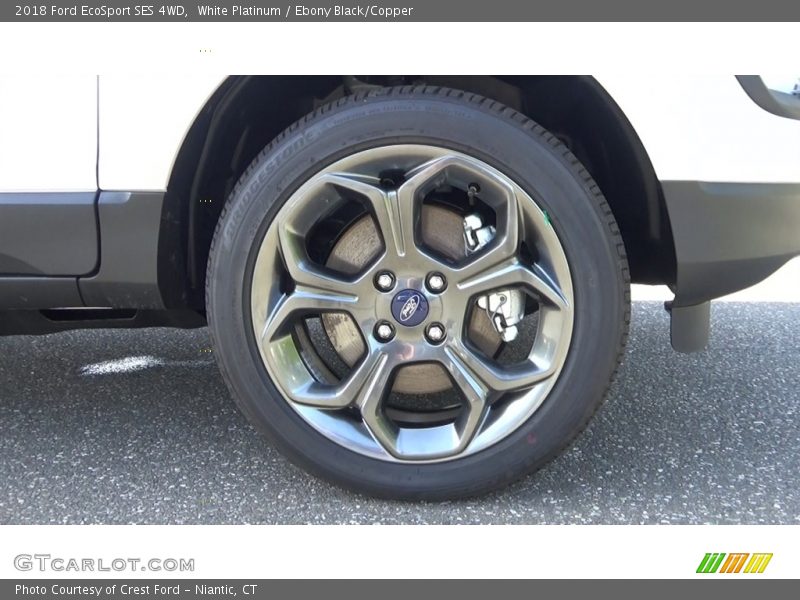 White Platinum / Ebony Black/Copper 2018 Ford EcoSport SES 4WD