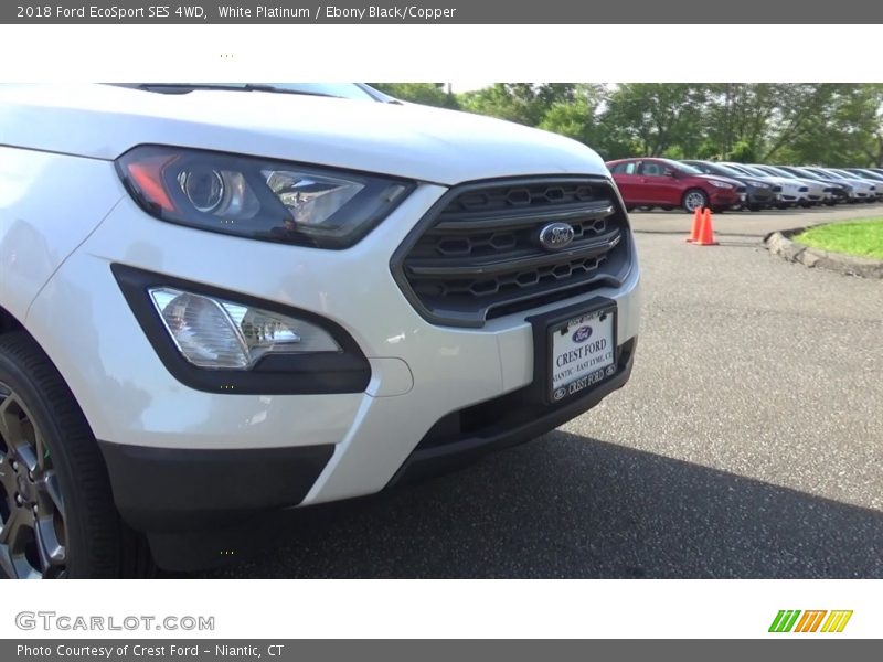 White Platinum / Ebony Black/Copper 2018 Ford EcoSport SES 4WD
