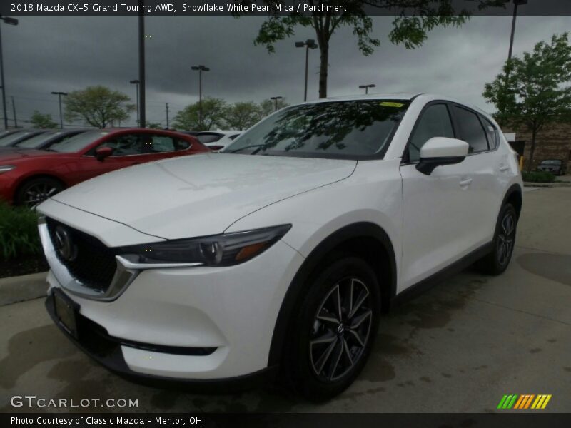 Snowflake White Pearl Mica / Parchment 2018 Mazda CX-5 Grand Touring AWD