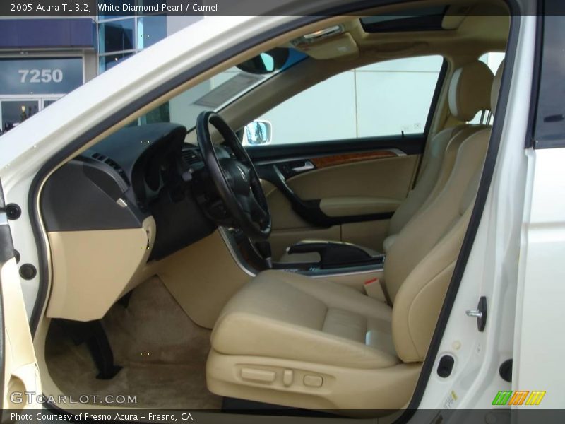 White Diamond Pearl / Camel 2005 Acura TL 3.2