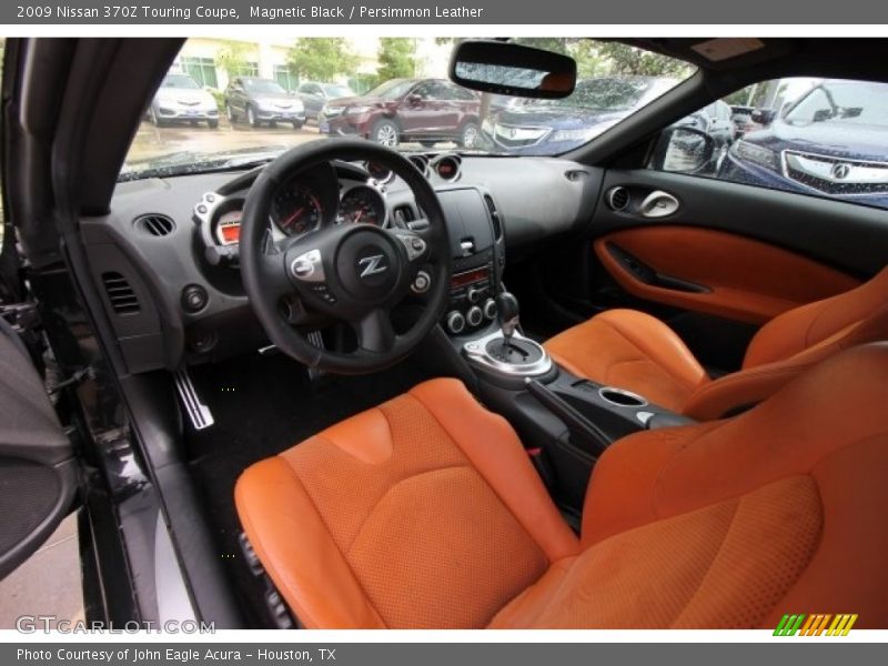 Magnetic Black / Persimmon Leather 2009 Nissan 370Z Touring Coupe