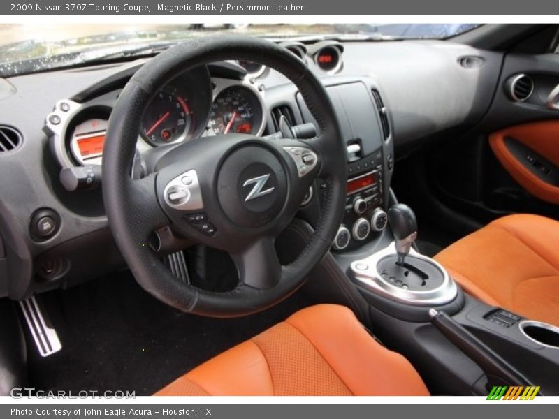 Magnetic Black / Persimmon Leather 2009 Nissan 370Z Touring Coupe