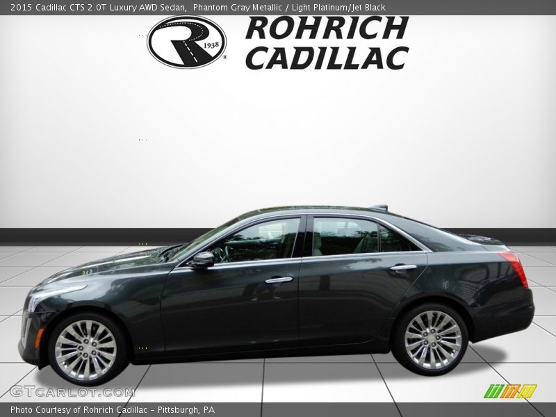 Phantom Gray Metallic / Light Platinum/Jet Black 2015 Cadillac CTS 2.0T Luxury AWD Sedan