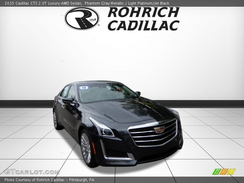 Phantom Gray Metallic / Light Platinum/Jet Black 2015 Cadillac CTS 2.0T Luxury AWD Sedan