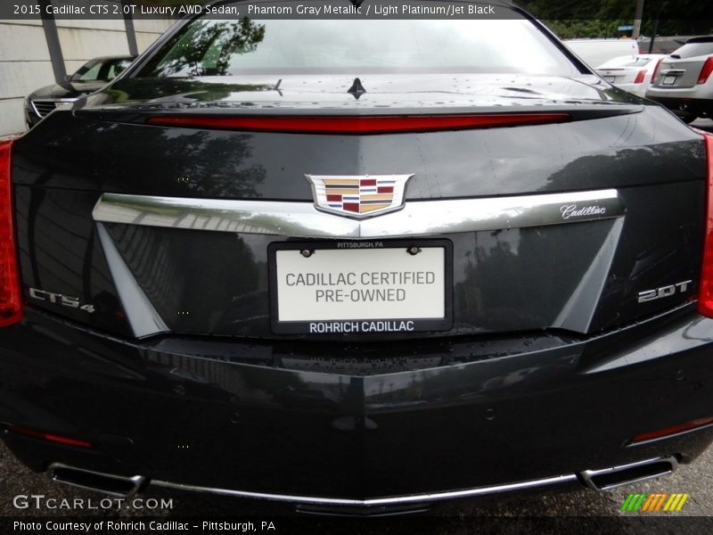 Phantom Gray Metallic / Light Platinum/Jet Black 2015 Cadillac CTS 2.0T Luxury AWD Sedan